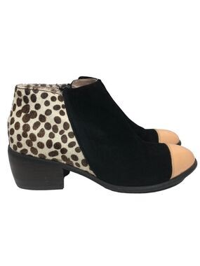SHOE The Bear Lili Pony Leather Multi Tone Ankle Boots, size 5.5